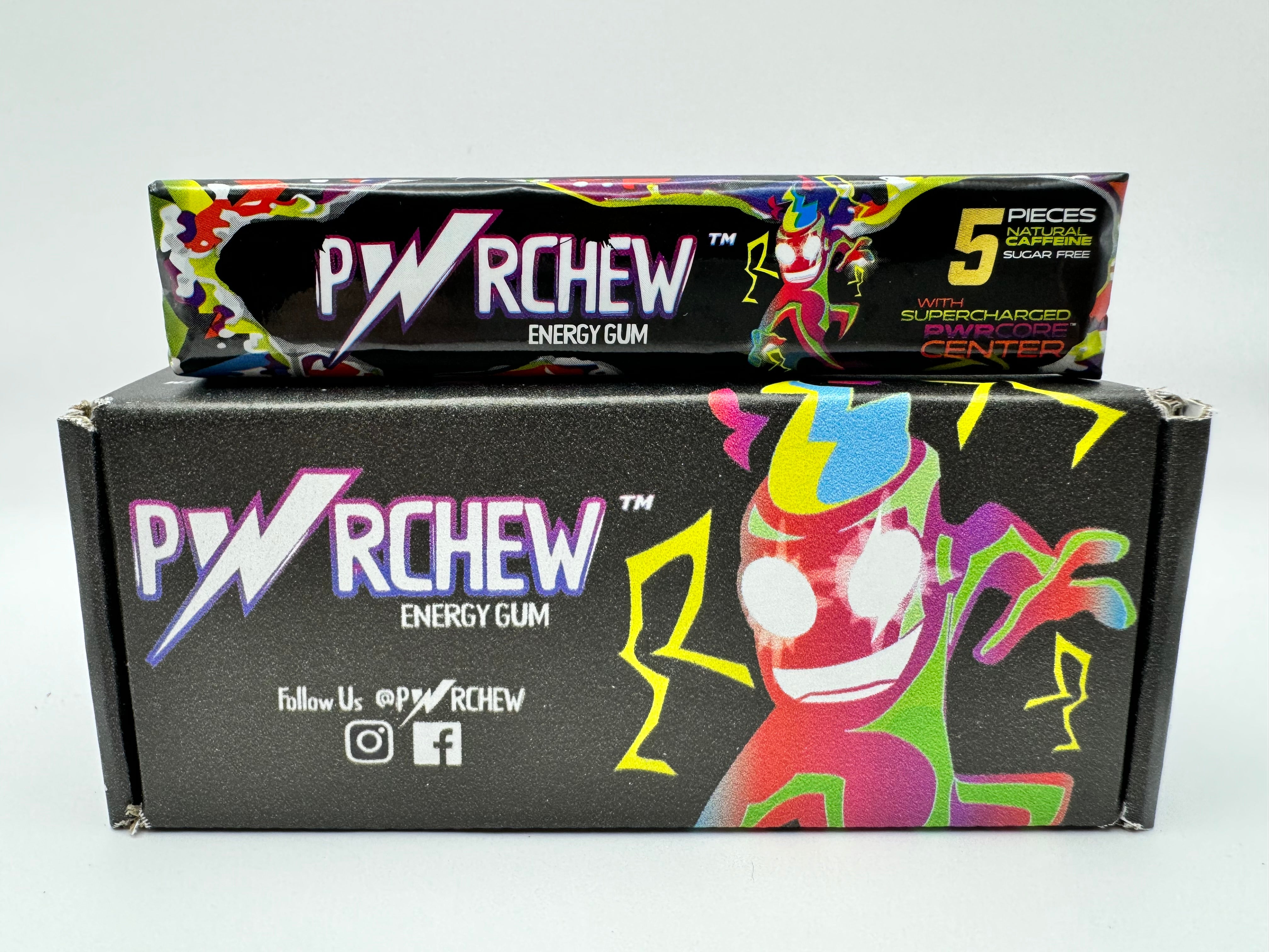 PWRCHEW ENERGY GUM SINGLE PACK WITH BOX